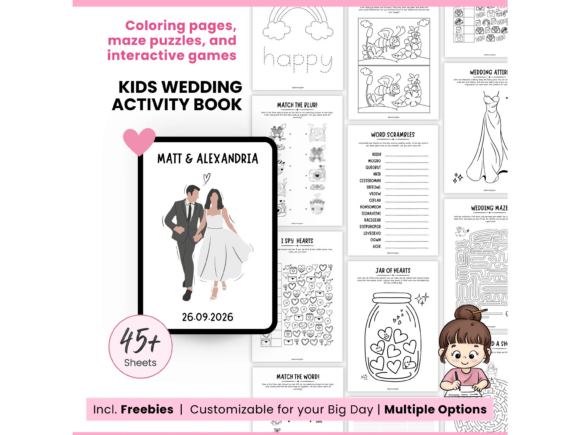 Kids Wedding Activity Book, Wedding