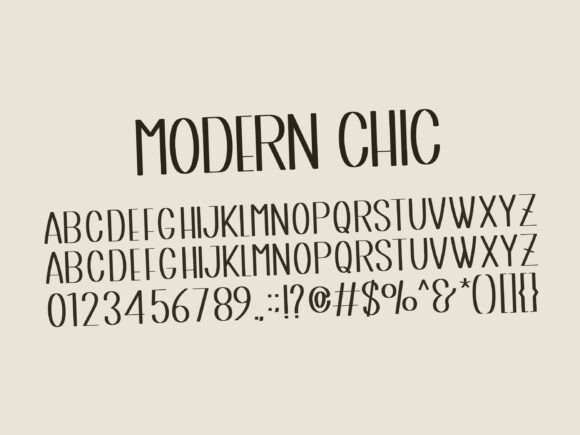 Modern Chic Font PNG with transparent background - Preview 1