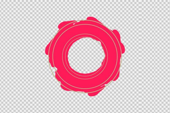 Pink Abstract Circular Brush Stroke