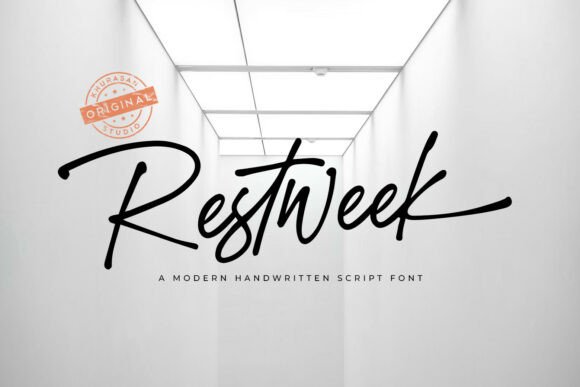 Restweek Font - Lettering Fonts Aesthetic
