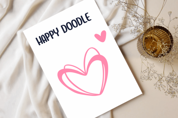 Romantic Valentine Doodle Font PNG with transparent background - Preview 5