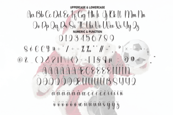Santa Football Font PNG with transparent background - Preview 6