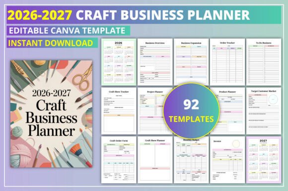2026-2027 Craft Business Planner Grafik KDP-Interieurs Von KDP GALLERY