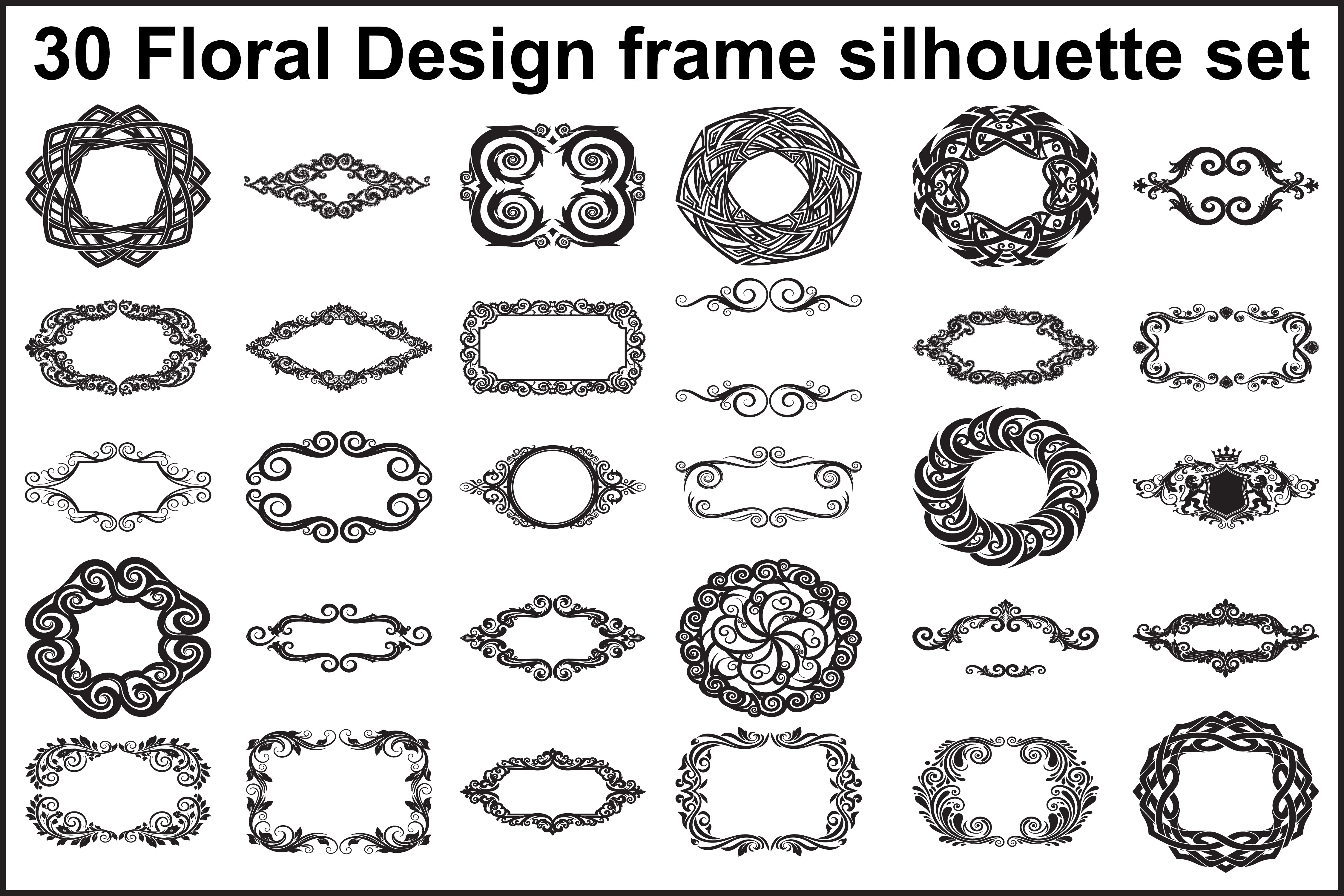 30 Decorative Round Vector Frame Set