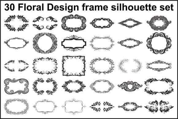 30 Decorative Round Vector Frame Set