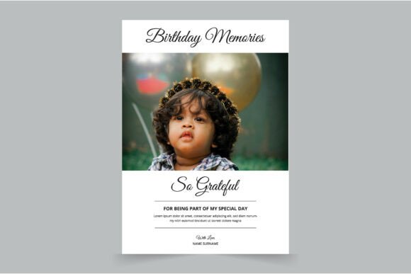 Birthday Thank You Card Template