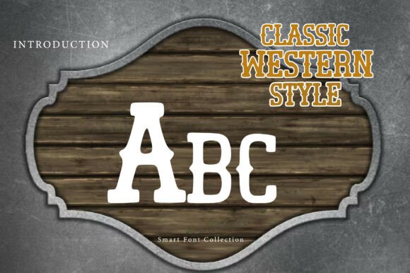 Classic Western Style Font PNG with transparent background - Preview 1