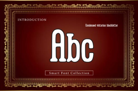 Condensed Victorian Font PNG with transparent background - Preview 1