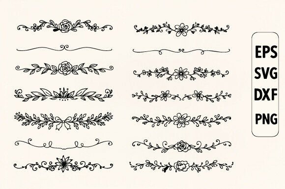 Decorative Floral Elements SVG Bundle
