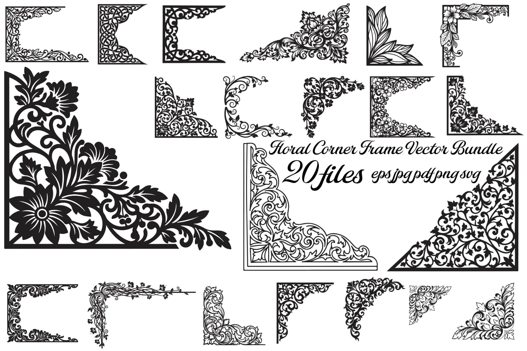 Floral Corner Frame Bundle