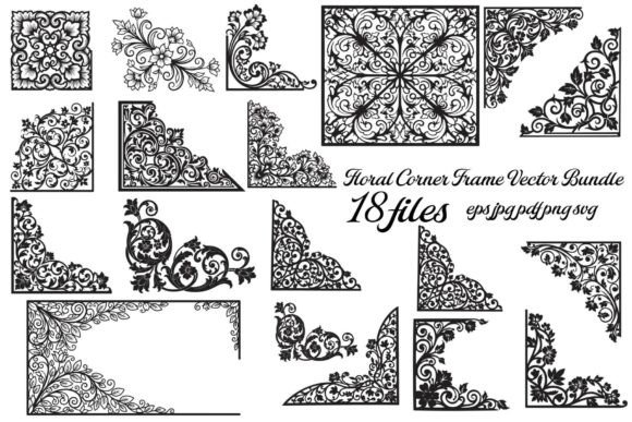 Floral Corner Frame Bundle