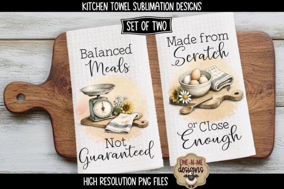 Funny Kitchen Towels - Sublimation PNG
