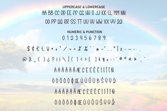 Holiday Rainbow Font PNG with transparent background - Preview 6