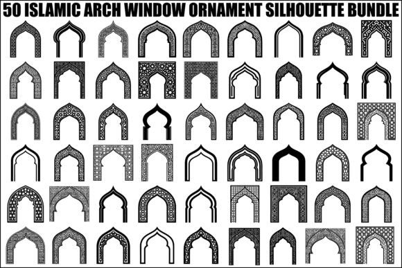 Islamic Arch Window Vector Bundle