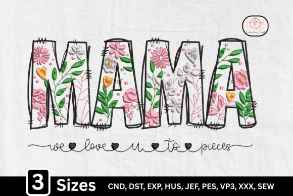 Love You to the Pieces Floral Mama Mom