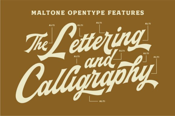 Maltone Font PNG with transparent background - Preview 1