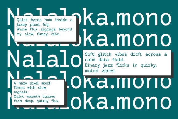 Nalaloka Mono Font PNG with transparent background - Preview 1