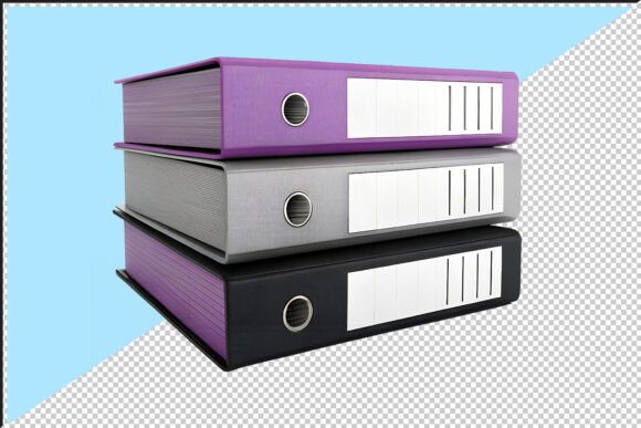 Office and School Folders Rack PNG