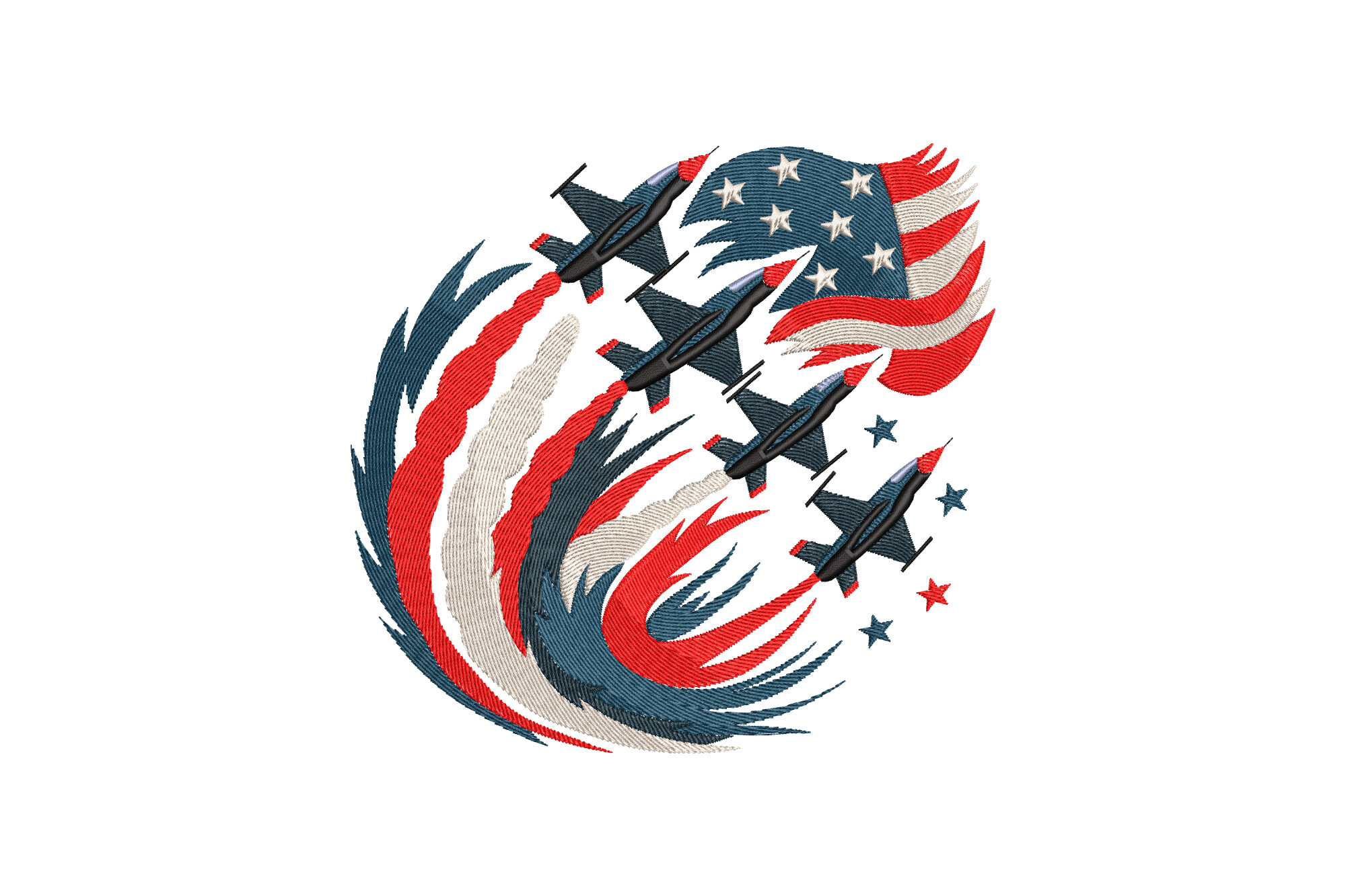 Patriotic USA Flag Fighter Jets