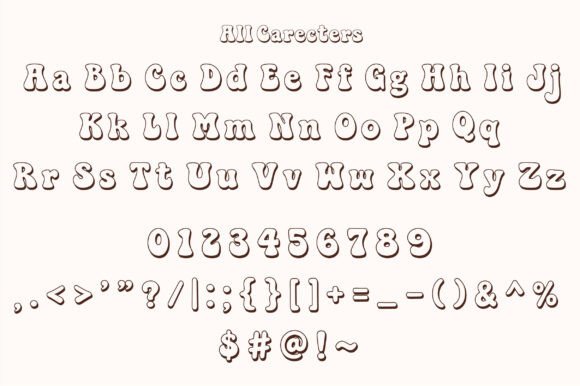 Retro Chunky Font PNG with transparent background - Preview 1
