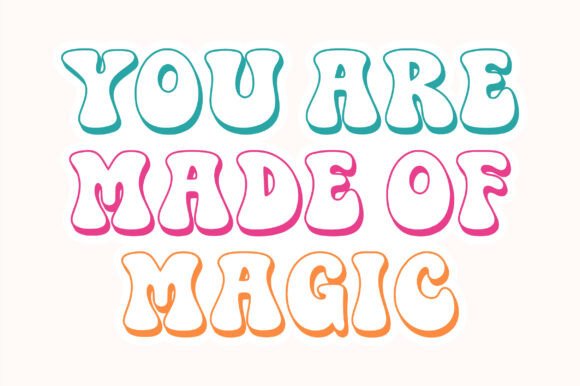 Retro Chunky Font PNG with transparent background - Preview 2
