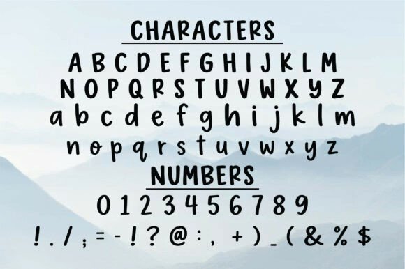 Simple Playful Font PNG with transparent background - Preview 2