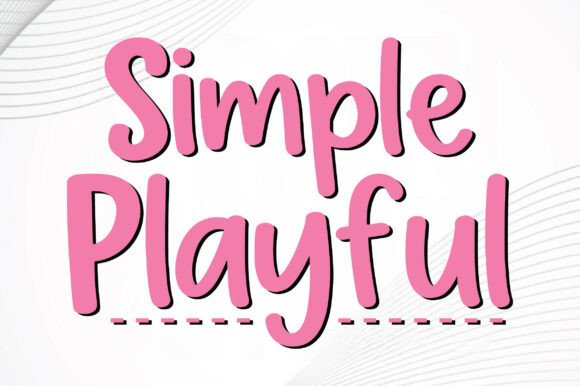 Simple Playful Font PNG with transparent background - Preview 3