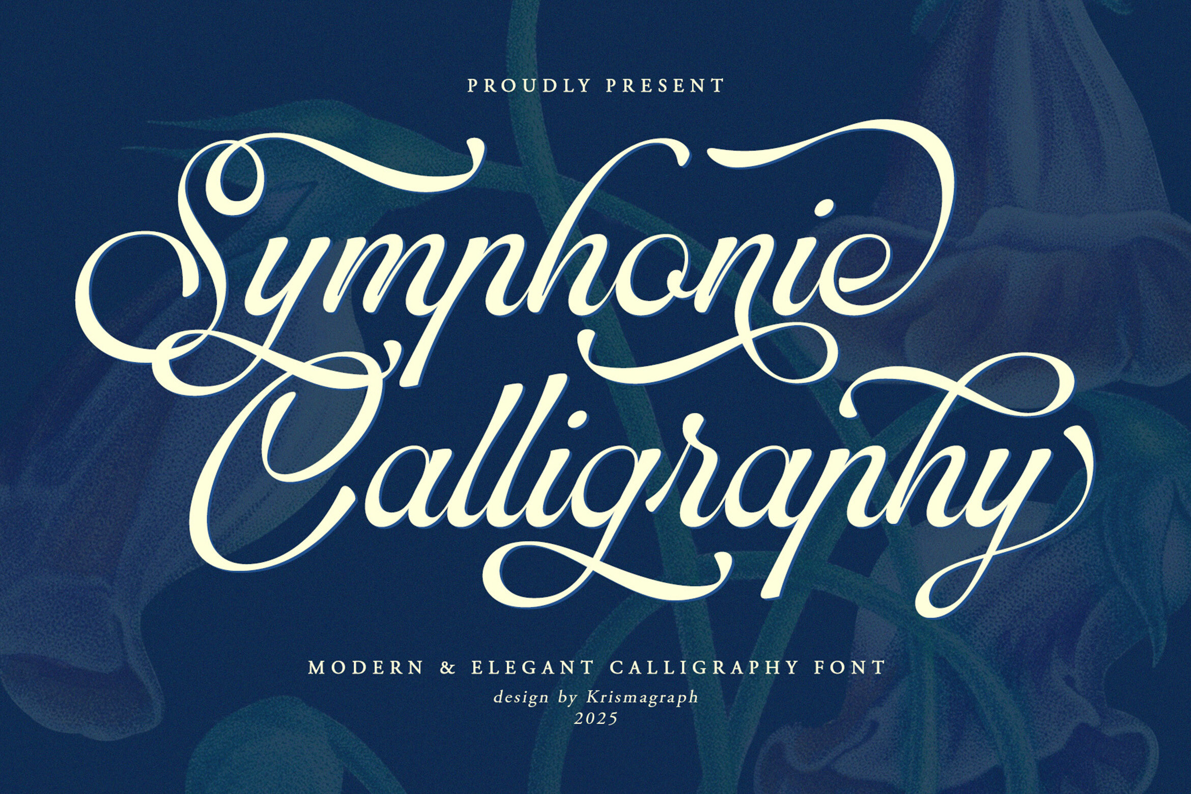 Symphonie Calligraphy preview - flowing calligraphy for elegant invitations