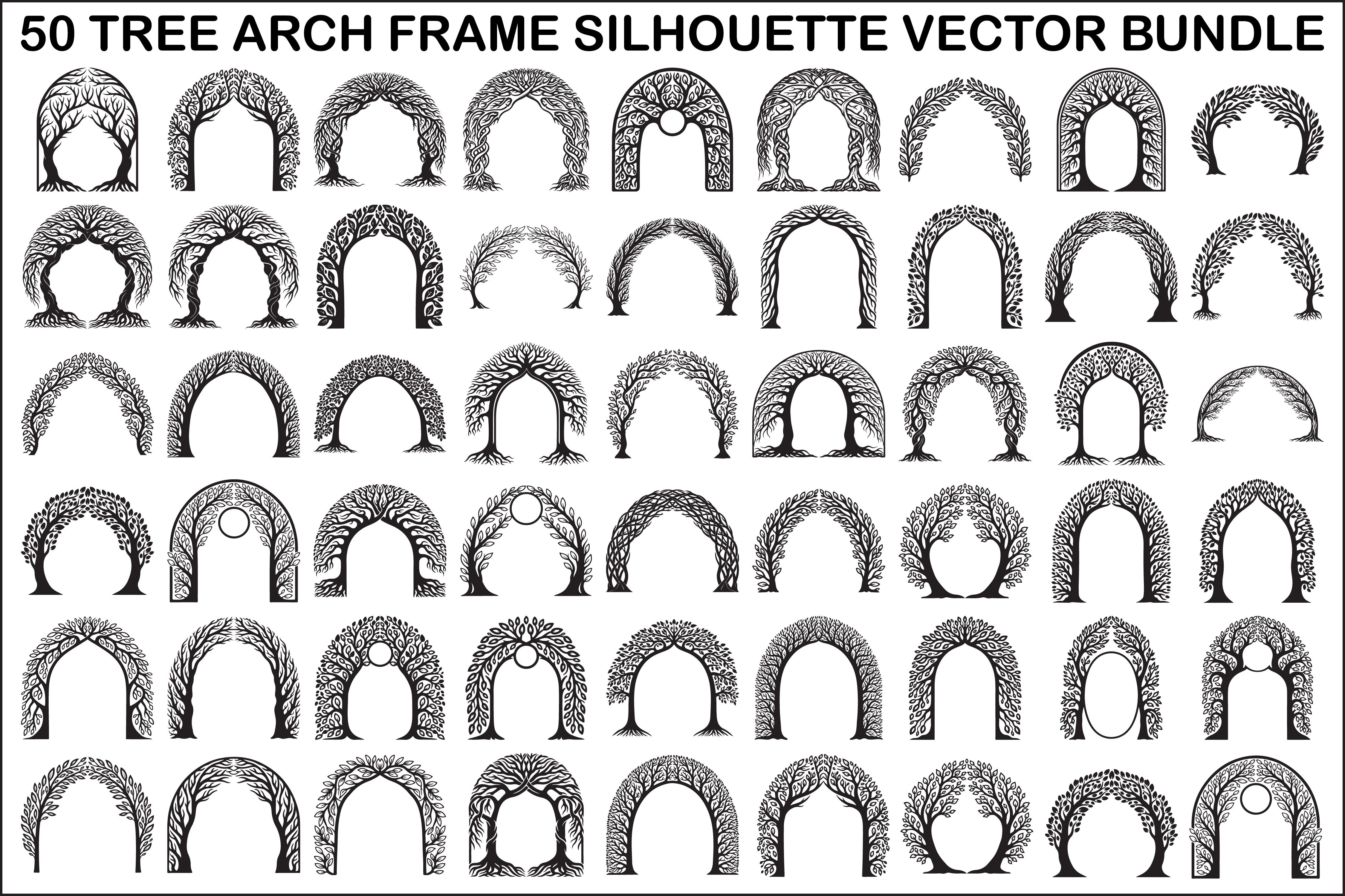 Tree Arch Frame Silhouette Bundle