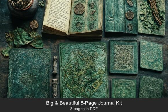 Vintage Botanical Journal Kit Gráfico Manualidades Por Velvet.Sparrow