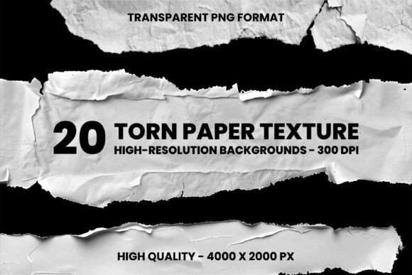 20 Torn Paper Texture Backgrounds