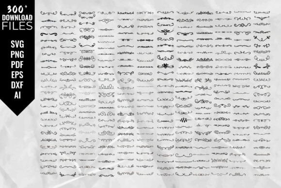 300+ Decorative Swirls Dividers SVG