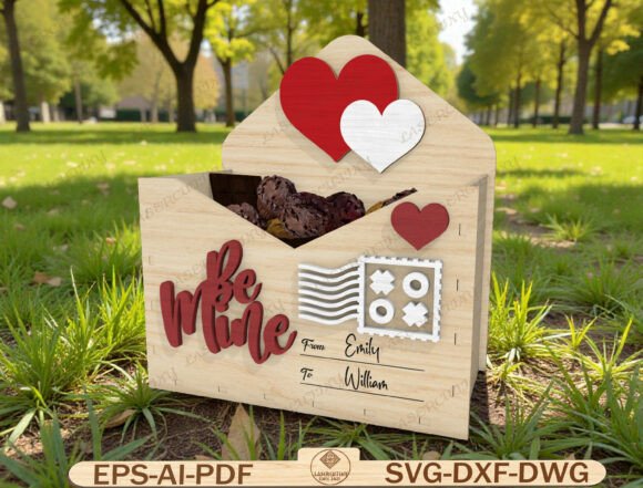 Be Mine Valentine Mail Box Laser Cut