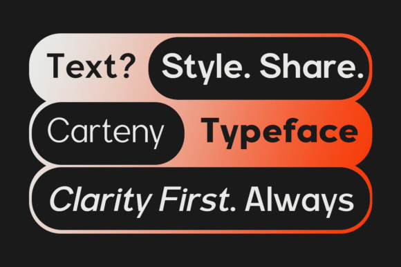 Carteny - Geometric Sans Family Font - Preview 1