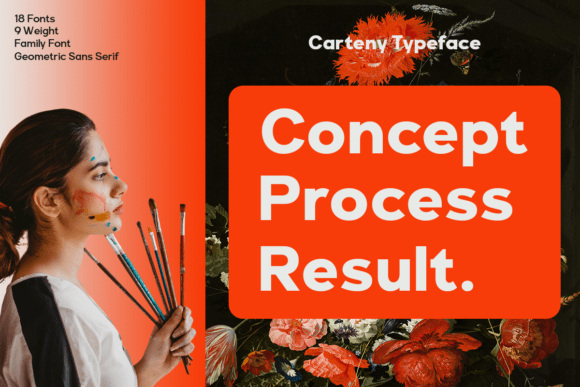 Carteny - Geometric Sans Family Font - Preview 6