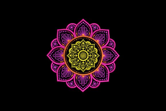 Circular Mandala Flower