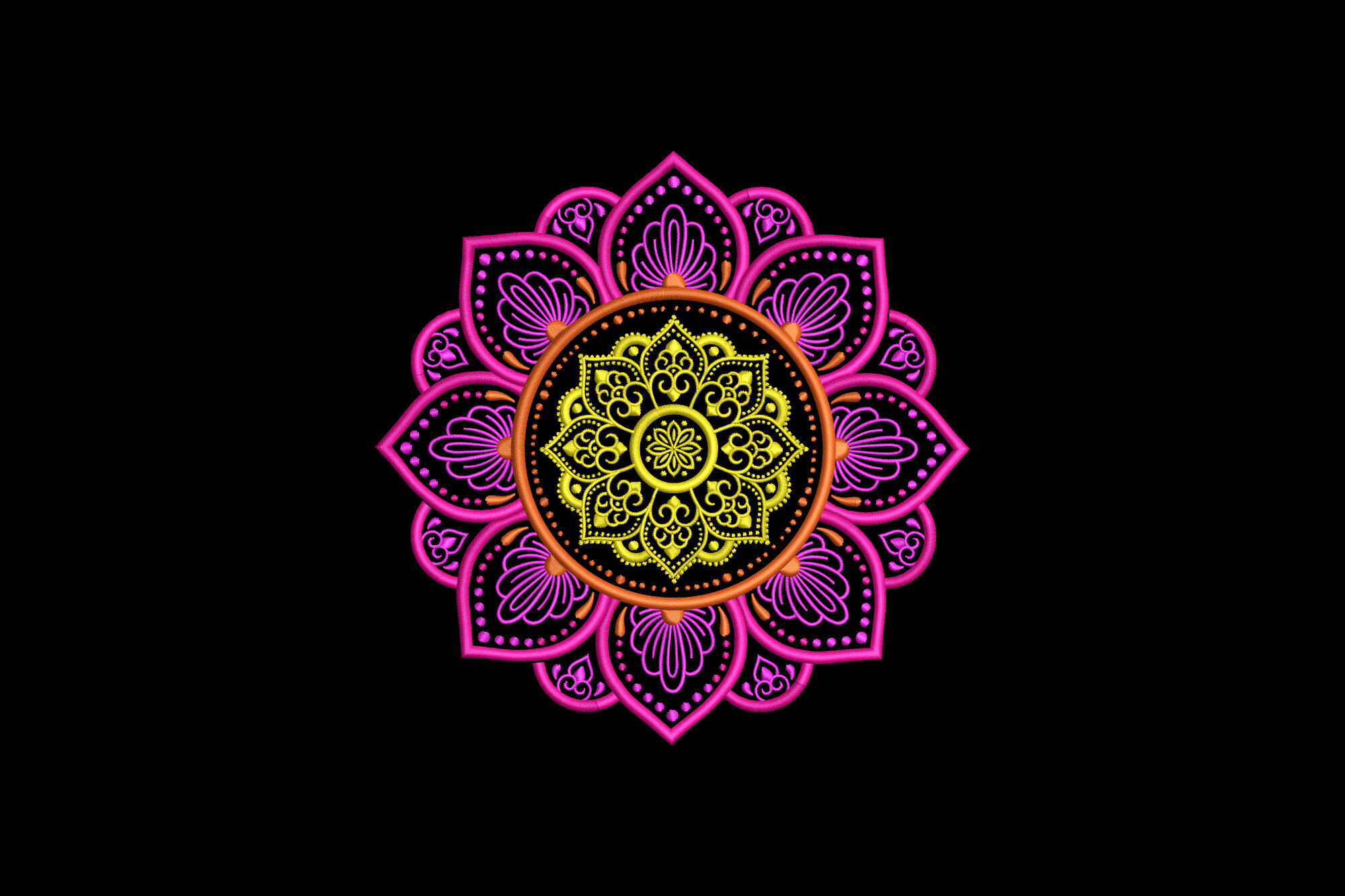 Circular Mandala Flower