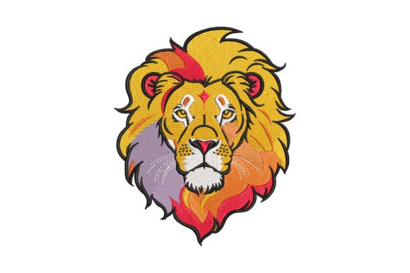 Colorful Lion Head