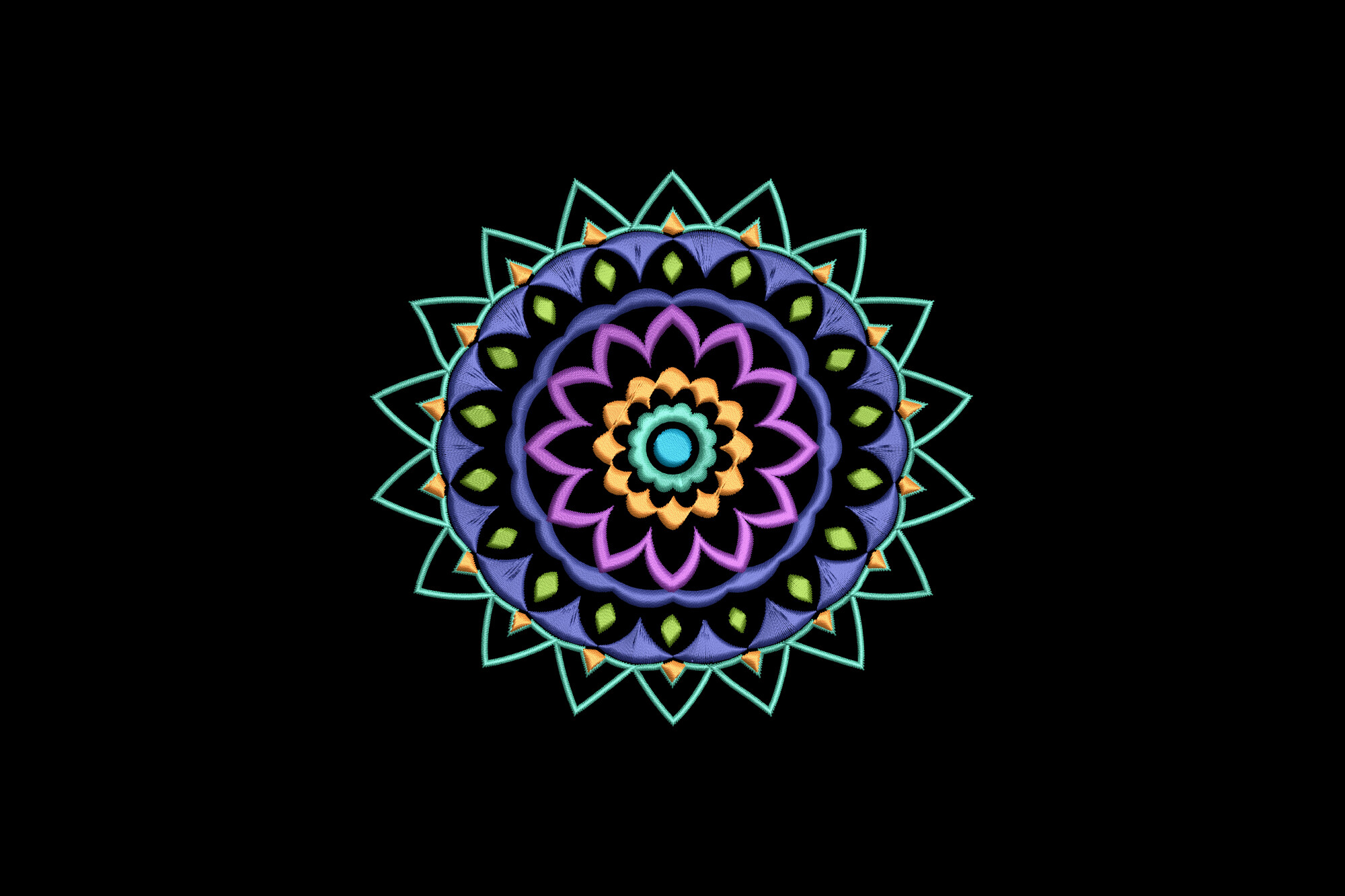 Colorful Mandala Flower