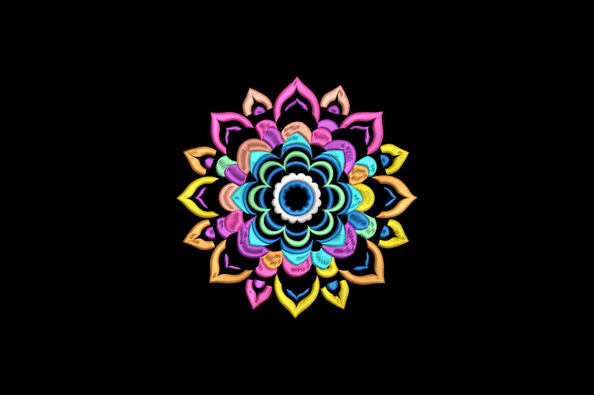 Colorful Mandala Flower