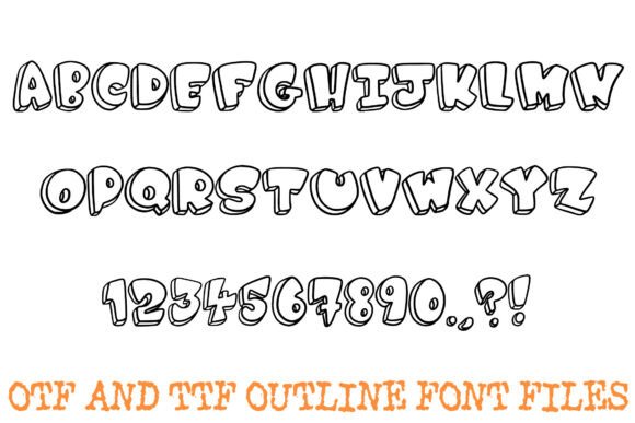 Comic 3d Bubble Font - Preview 1