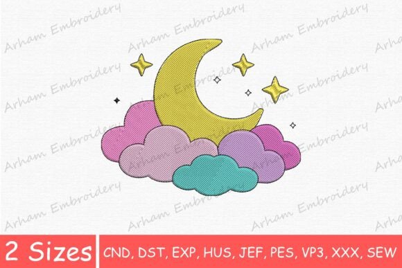 Crescent Moon and Clouds