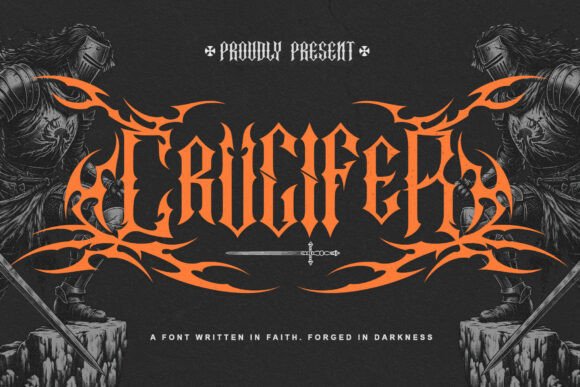 Preview specimen of Crucifer blackletter font