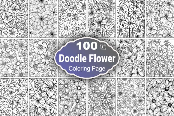 Doodles Flower Coloring Page