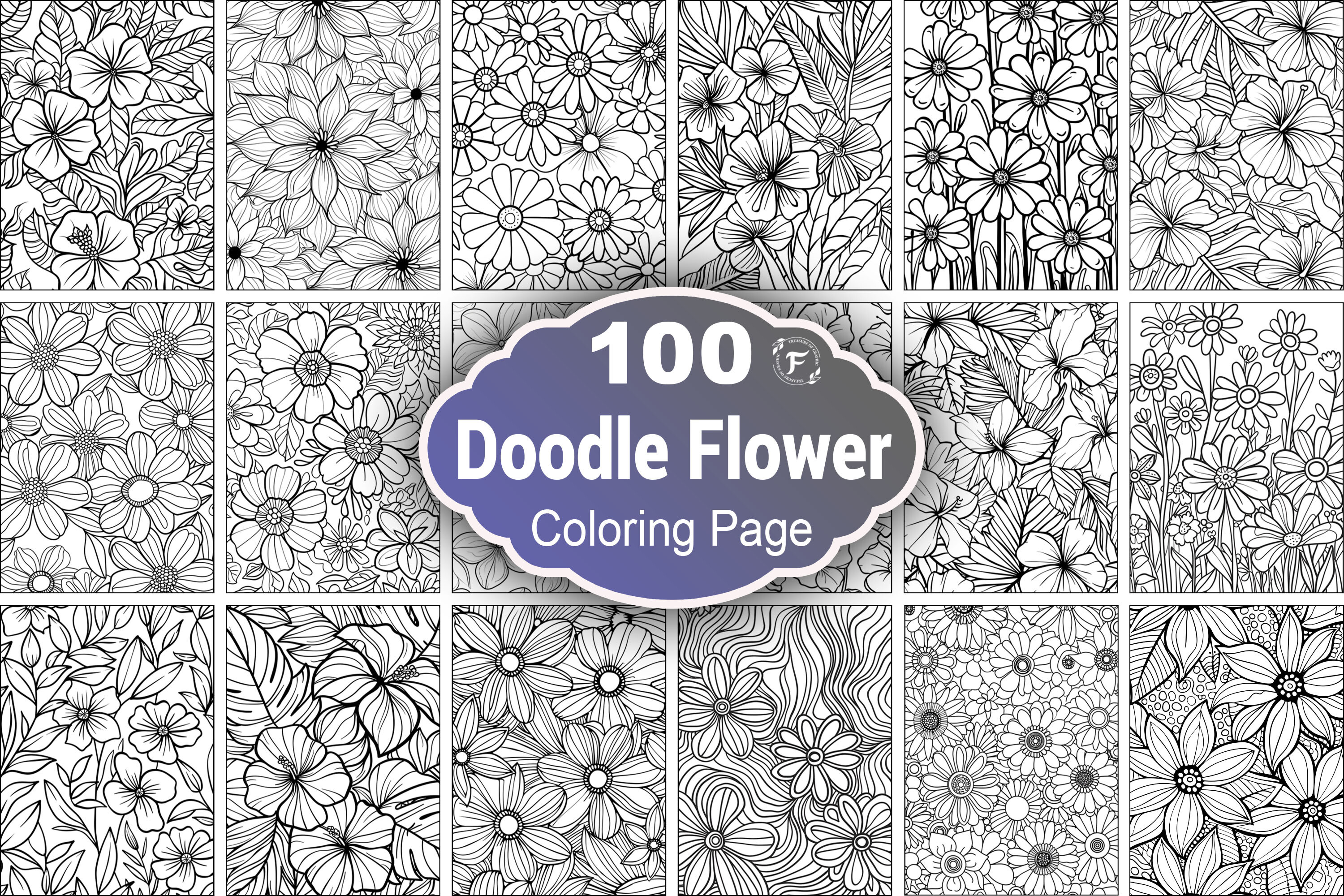 Doodles Flower Coloring Page