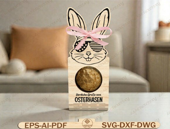 Easter Bunny Chocolate Holder Laser Cut