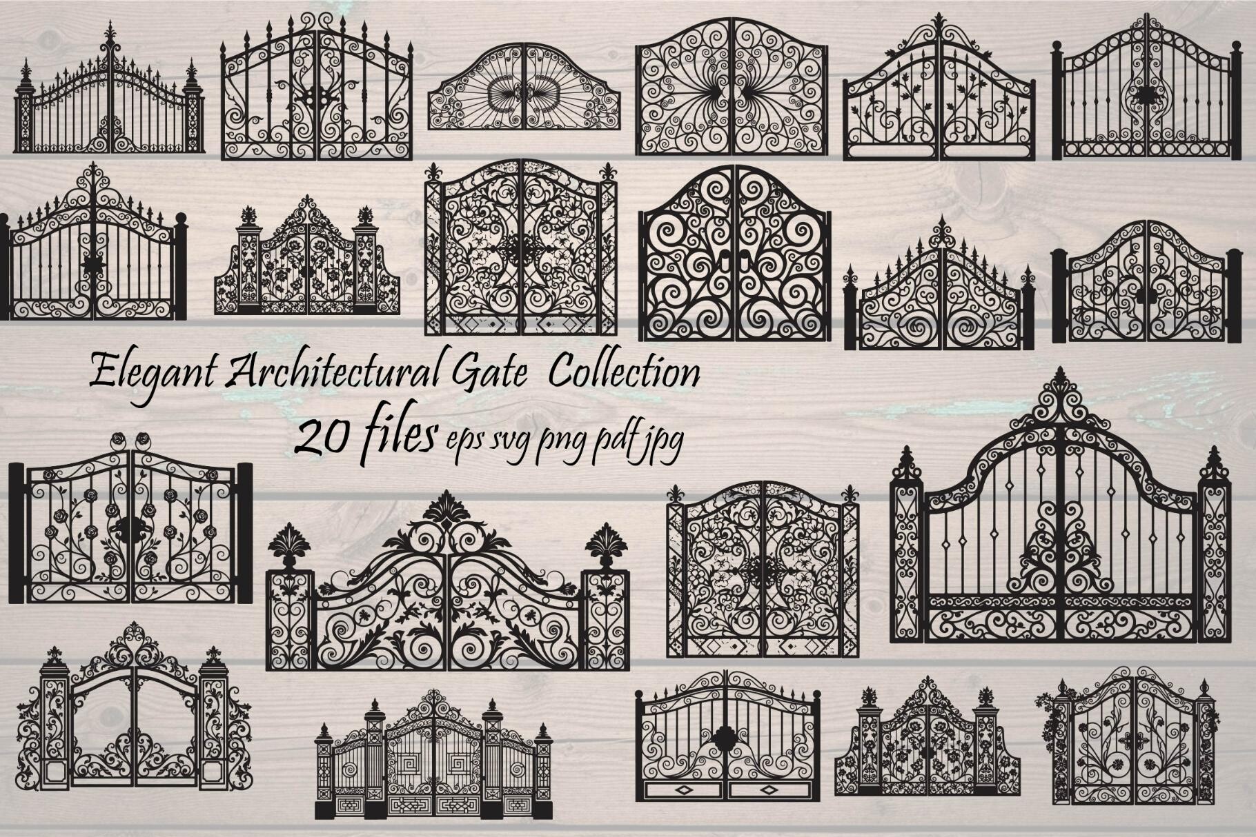 Elegant Architectural Gate Vector