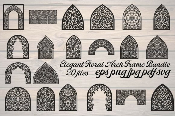 Elegant Floral Arch Frame Bundle