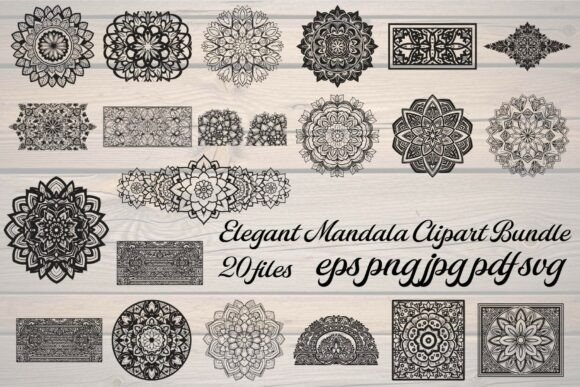 Elegant Mandala Clipart Bundle