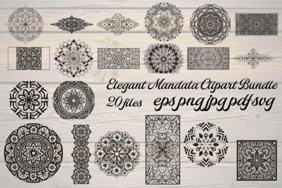 Elegant Mandala Clipart Bundle
